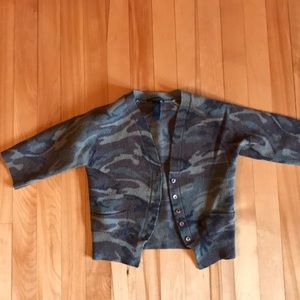 Welted wool camo sweater
